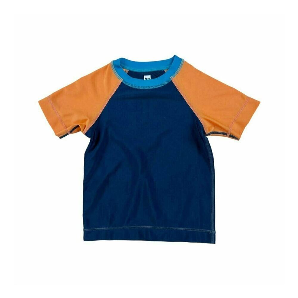 Tea Collection Color Block Short Sleeve Rash Guard size 2
